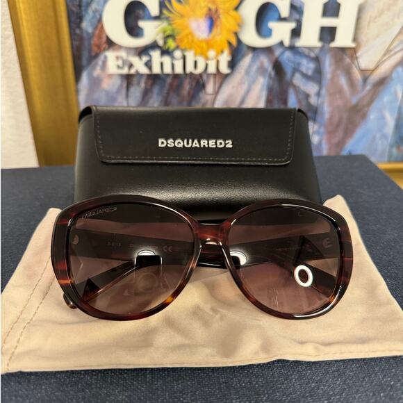 DSquared2 DQ0128/s 71P Havana Cat Eye Sunglasses